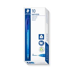 Staedtler Triangular Retractable Ballpoint Pen 4230 Medium Blue Box 10