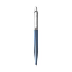 Parker Ballpoint Pen Jotter Waterloo Blue Barrel Chrome Trim Blue Ink