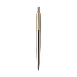 Parker Ballpoint Pen Jotter Stainless Steel Barrel Gold Trim Blue Ink