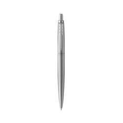Parker Ballpoint Pen Jotter XL Monochrome Stainless Steel Barrel Chrome Trim Blue Ink