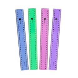 Marbig Ruler 30cm Plastic Fluorescent