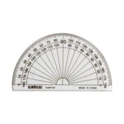 Celco Protractor 10cm 180 Degrees Clear