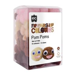 EC Friendship Colour Pom Pom Pack of 150