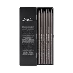Staedtler Mars Lumograph Pencil 100 Pure Graphite Assorted Grades Tin 6