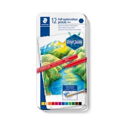 Staedtler Watercolour Full Lead Pencils Assorted Colours Tin 12