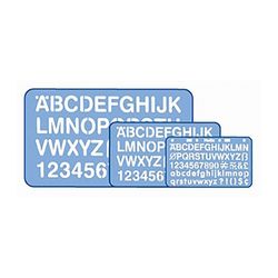 Helix Lettering Stencil 10/20/30mm 3 Piece Set
