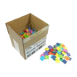 Rainbow Mosaic Squares 220gsm 20mm Assorted Colours Box 4000