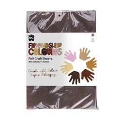 EC Friendship Colour Felt Sheets 30pcs