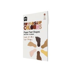 EC Friendship Colour Paper Feet Shape 30pcs