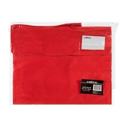 Celco Library Bag Hook And Loop Closure And Name Badge 290x370mm Red