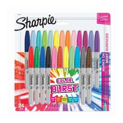 Sharpie Permanent Marker Fine Bullet Assorted Colour Burst Pack 24