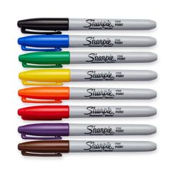 Sharpie Permanent Marker Fine Bullet Assorted Fashion Pack 8