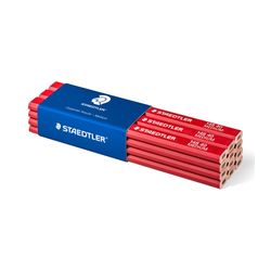 Staedtler Carpenters Pencil 2H Red Lacquer Box 12