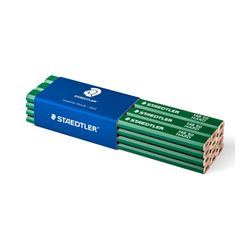 Staedtler Carpenters Pencil 6H Green Lacquer Box 12