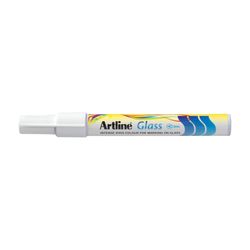 Artline Glass Marker Bullet 2mm White Box 12