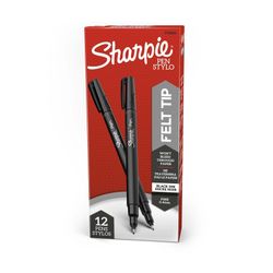 Sharpie Fineliner Marker 0.8mm Black Box 12