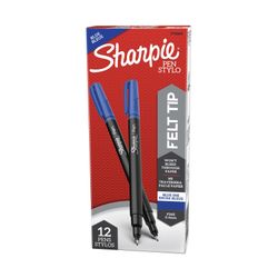 Sharpie Fineliner Marker 0.8mm Blue Box 12