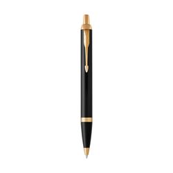 Parker Ballpoint Pen IM Black Barrel Gold Trim Blue Ink