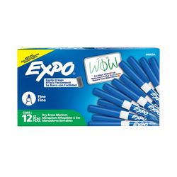 Expo Whiteboard Marker Bullet Fine Blue Box 12