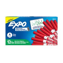 Expo Whiteboard Marker Bullet Fine Red Box 12