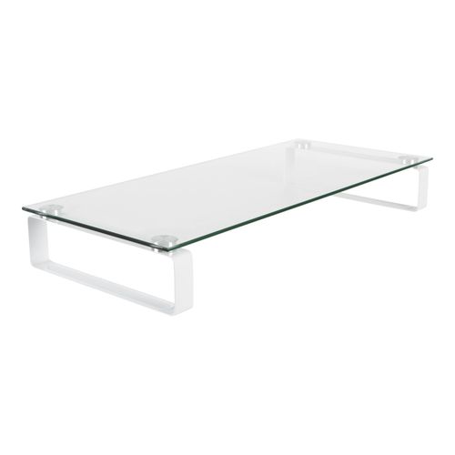Esselte Monitor Stand Glass 60cm White Legs