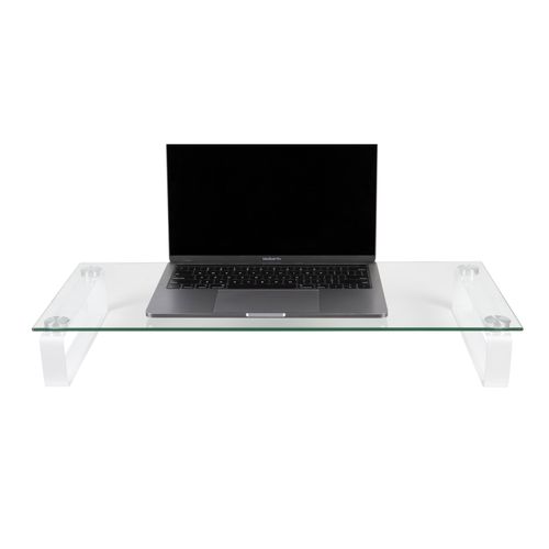 Esselte Monitor Stand Glass 60cm White Legs