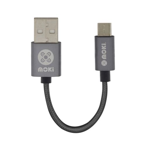 Moki MicroUSB to USB SynCharge Braided Cable 10cm
