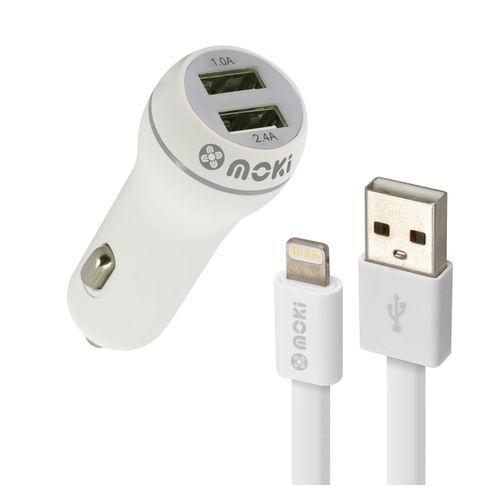 Moki Lightning to USB SynCharge Cable Pack White