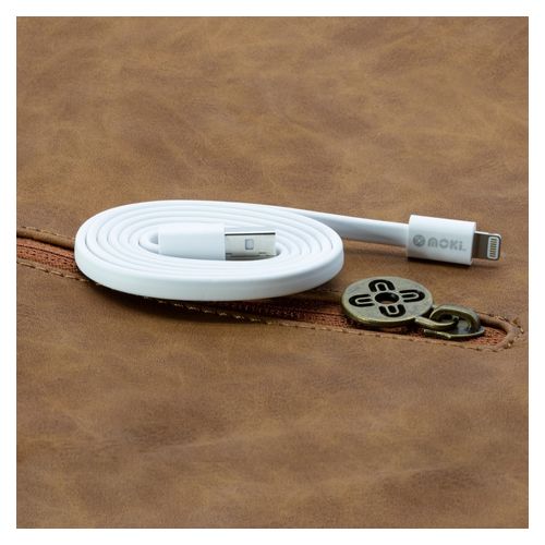 Moki Lightning to USB SynCharge Cable 90cm White
