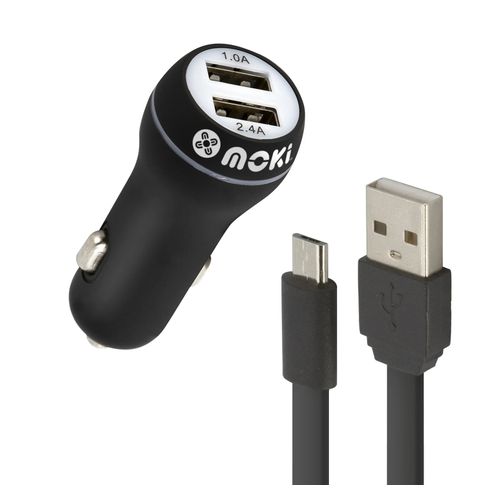Moki MicroUSB to USB SynCharge Cable Pack Black