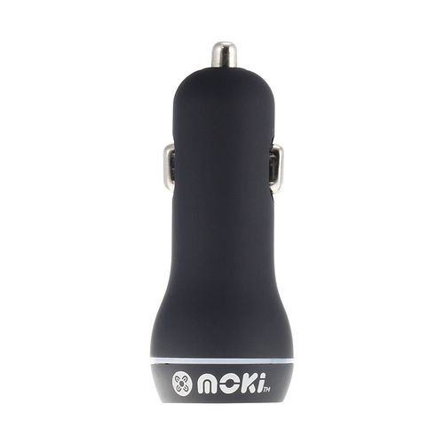 Moki Usb Car Charger Dual Usb Black
