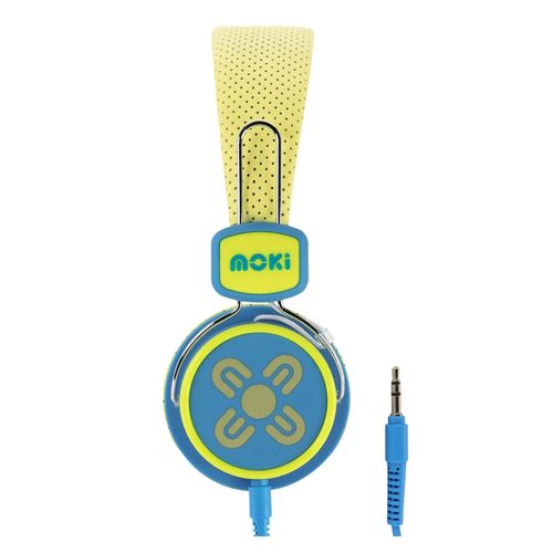 Moki Kid Safe Volume Limited Headphones Yellow/Blue