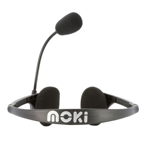 Moki Lite Headphones + Boom Microphone Black