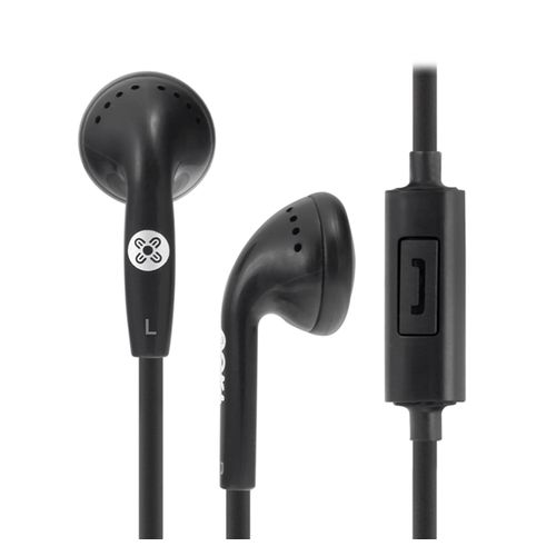 Moki Stereo Wired Earphones + Microphone Black