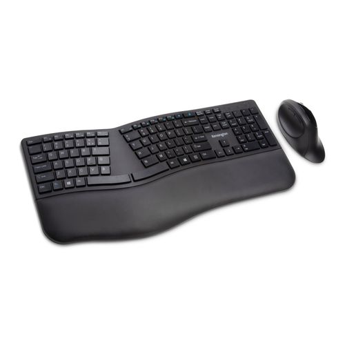 Kensington Dual Wireless Ergonomic Keyboard & Mouse Set Black