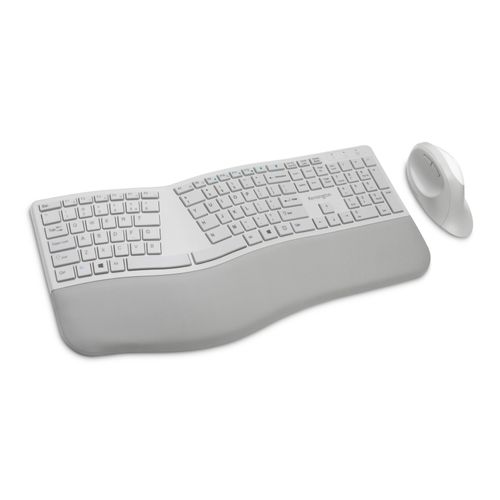 Kensington Dual Wireless Ergonomic Keyboard & Mouse Set Grey