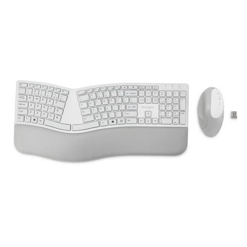 Kensington Dual Wireless Ergonomic Keyboard & Mouse Set Grey