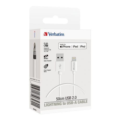 Verbatim Lightning Cable 50cm White