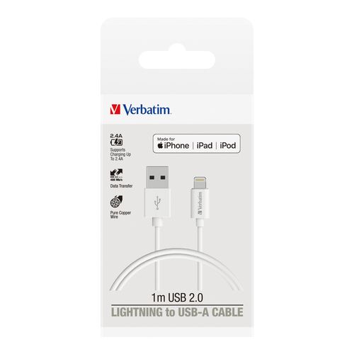 Verbatim Lightning Cable 1M White
