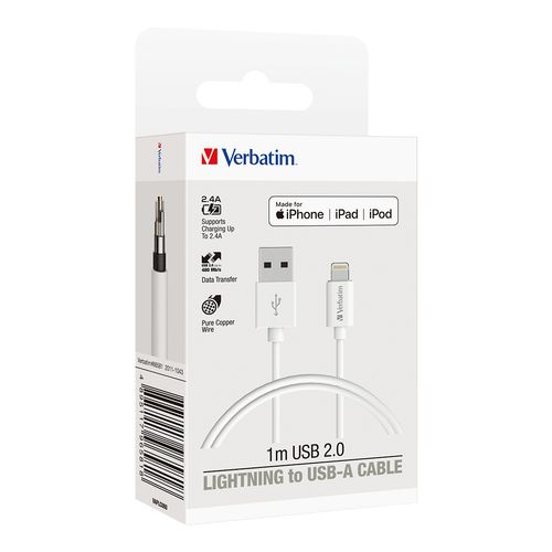 Verbatim Lightning Cable 1M White