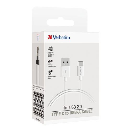 Verbatim USB-C to A Cable 1M White