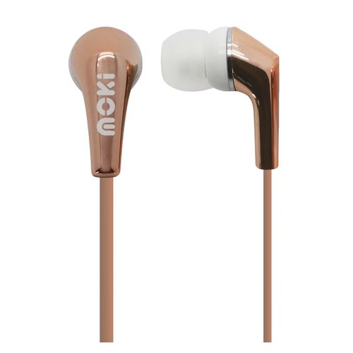 Moki Life Metallics Earphones Rose Gold