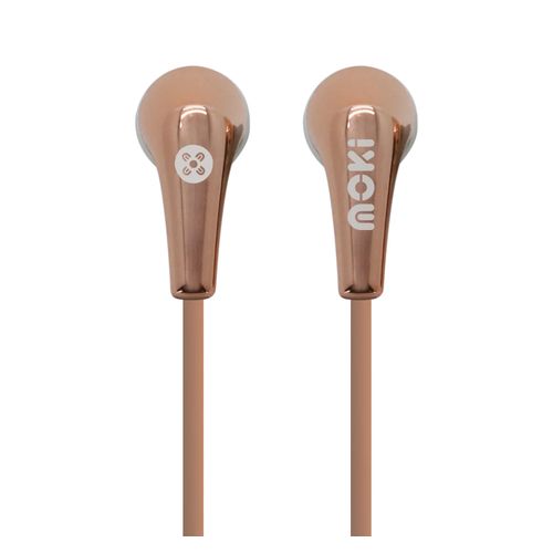 Moki Life Metallics Earphones Rose Gold