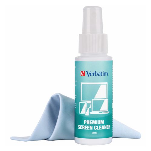 Verbatim Cleaning Wipes Screen Kit Includes Microfibre Cloth And 60L Pump Bottle