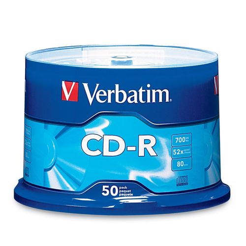 Verbatim Cdr 52x 700mb 80min Spindle 50 Pack