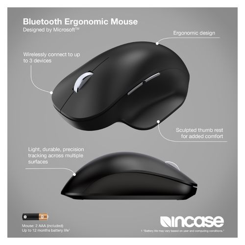 Incase Bluetooth Ergonomic Mouse Black