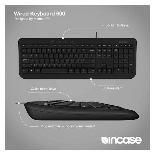 Incase Wired Keyboard 600 Black