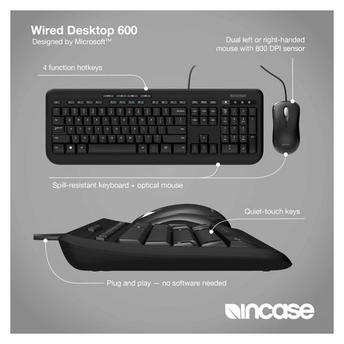Incase Wired Desktop 600 Black