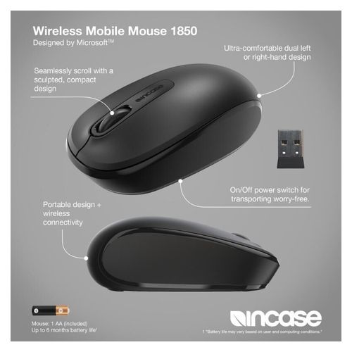 Incase Wireless Mobile Mouse 1850 Black
