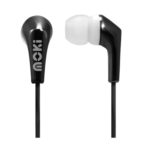 Moki Metallics Wired Earphones Black